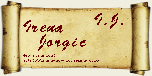 Irena Jorgić vizit kartica